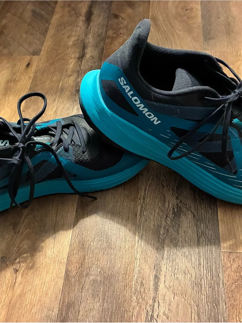 Salomon Kids' Black and Teal Athletic Sneakers